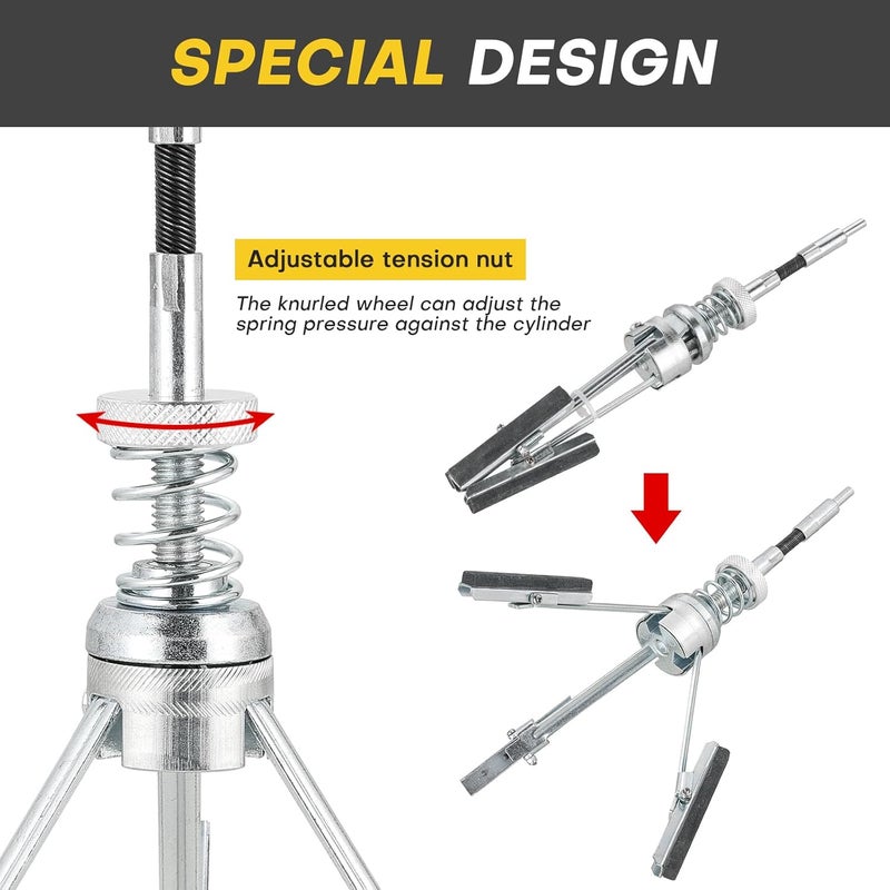 Acymner 7PCS Engine Cylinder Hone Tool Set with Box | Cylinder Honing Tool with 1-1/8", 2" and 3" Replacement Honing Stones,Adjustable from 3/4" to 7" Diameter for Professional Engine Piston Servicing - Image 5